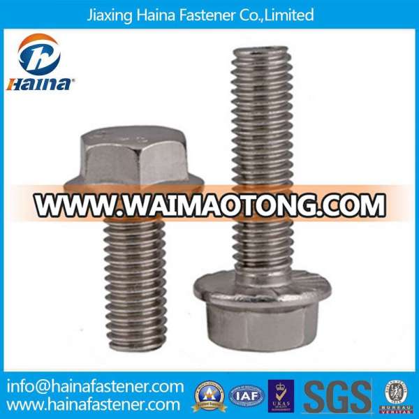 Ss304 A2-70 Stainelss Steel Hexagol Head Flange Bolts DIN6921