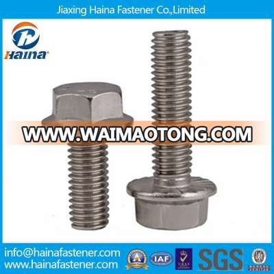 Ss304 A2-70 Stainelss Steel Hexagol Head Flange Bolts DIN6921