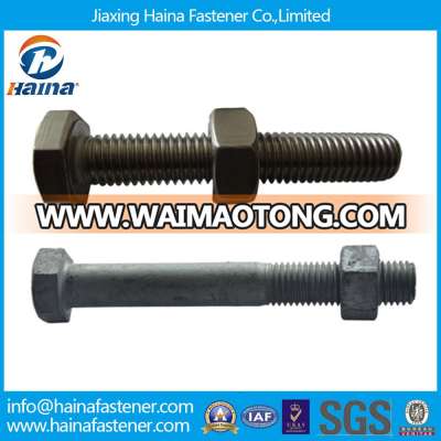 Stainless Steel Ss304 Ss 316 Hex Bolts and Nuts Zinc Plated Thread Bolt Hot DIP Galvanized 4.8 8.8 Hex Nut & Bolt (DIN933 AND DIN934)