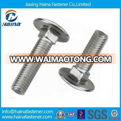 China Supplier DIN603 A307 4.8 8.8 Grade Carriage Bolt Stainless Steel 304 316 Round Head Square Neck Carriage Bolt